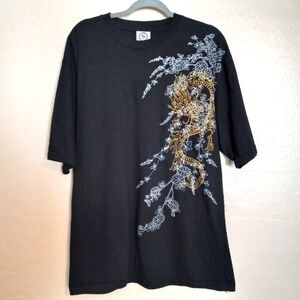 Los Angeles Collection Y2K Embroidered Dragon Tee